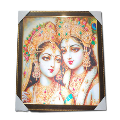 "5D Radha Krishna Photo Frame -code 1202-001 - Click here to View more details about this Product